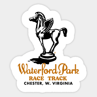 Retro Vintage Waterford Park Race Track Sticker